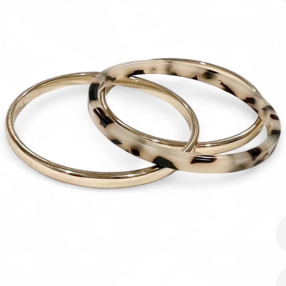 Gold and Tortoise Shell Bracelets